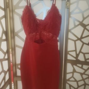 Red Lace Valentine Sexy Dress